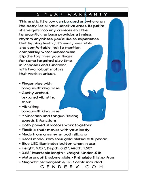Vibrators Evolved Novelties INC Gender X Flick It Blue