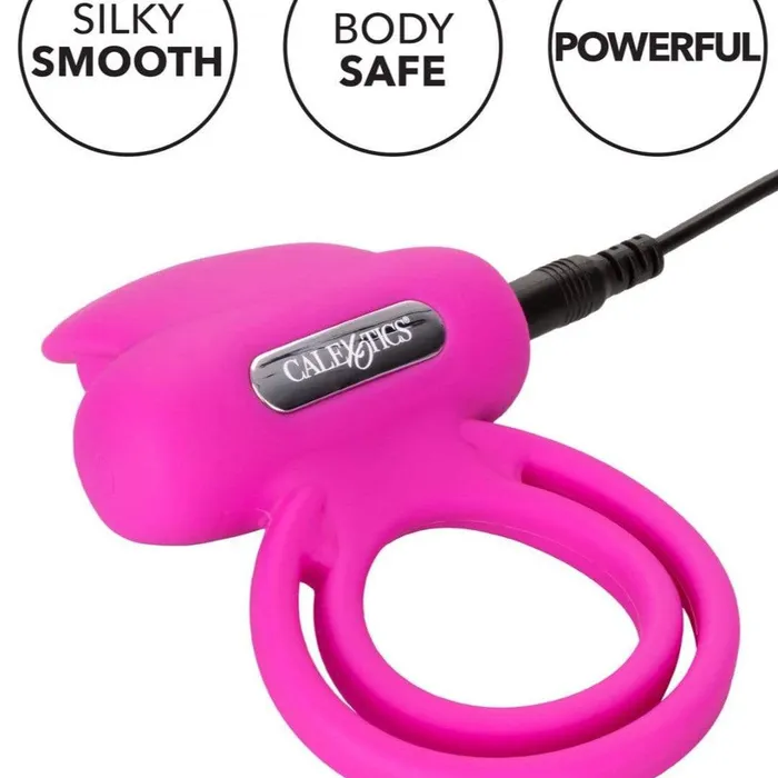 CalExotics Couples Silicone Dual Clit Flicker Vibrating Cock Ring for Couples CalExotics Couples Silicone Dual Clit Flicker Vibrating Cock Ring for Couples