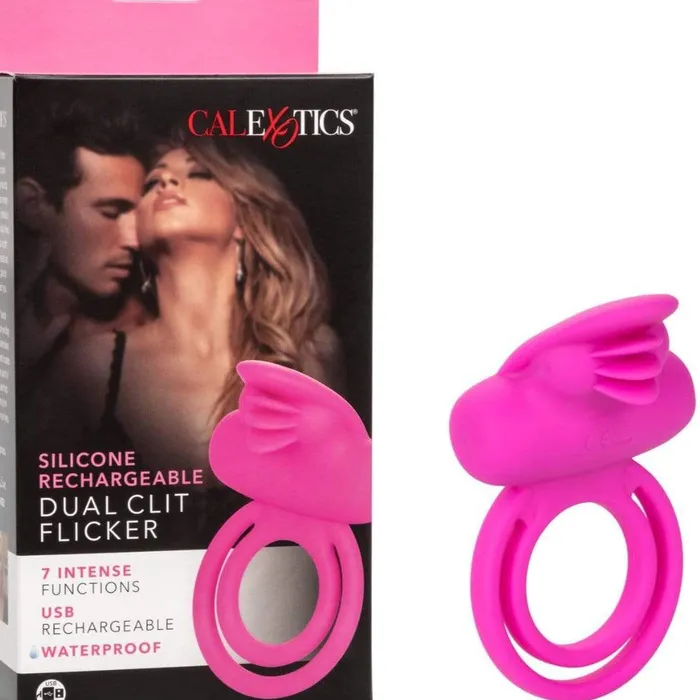 CalExotics Couples Silicone Dual Clit Flicker Vibrating Cock Ring for Couples CalExotics Couples Silicone Dual Clit Flicker Vibrating Cock Ring for Couples