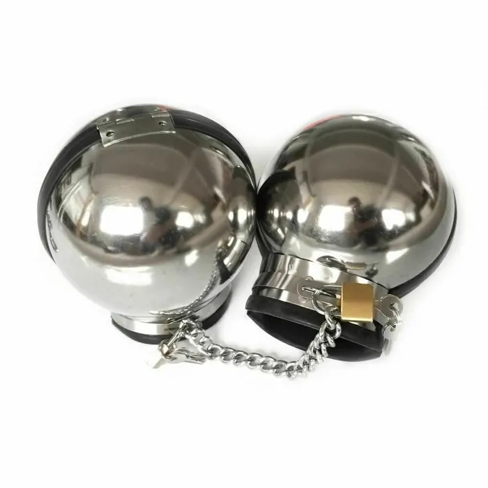 House of Dasein Couples Restraint Kits Sets 3Pcs Stainless Steel Bondage Hood Ball Cuffs Sensory Deprivation Restraints Bdsm