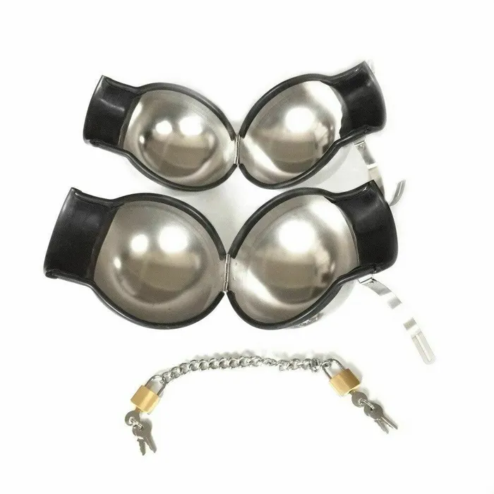 House of Dasein Couples Restraint Kits Sets 3Pcs Stainless Steel Bondage Hood Ball Cuffs Sensory Deprivation Restraints Bdsm