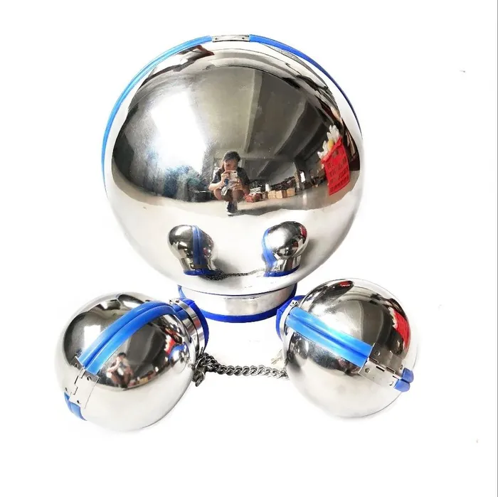House of Dasein Couples Restraint Kits Sets 3Pcs Stainless Steel Bondage Hood Ball Cuffs Sensory Deprivation Restraints Bdsm