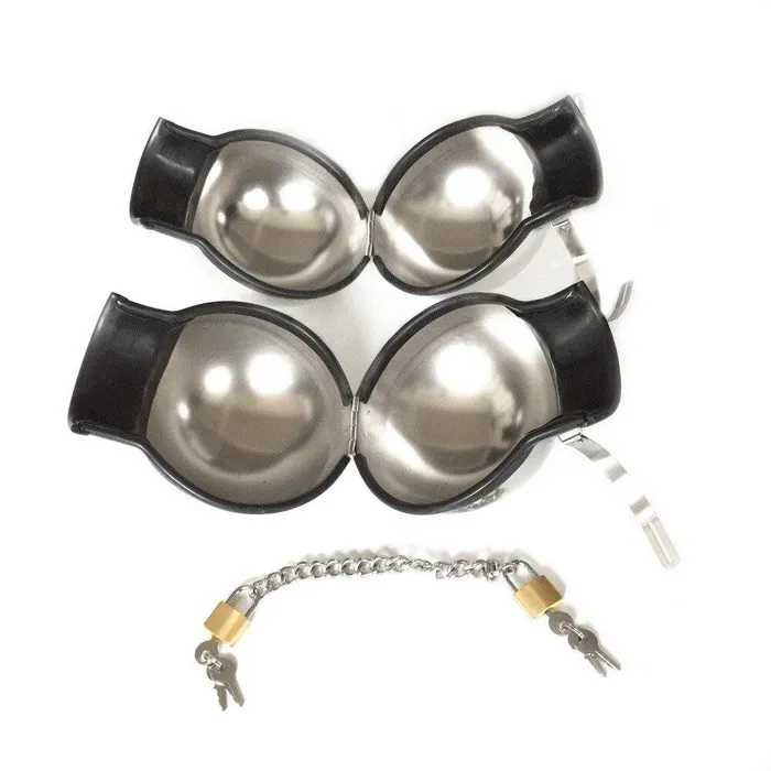 House of Dasein Couples Restraint Kits Sets 3Pcs Stainless Steel Bondage Hood Ball Cuffs Sensory Deprivation Restraints Bdsm