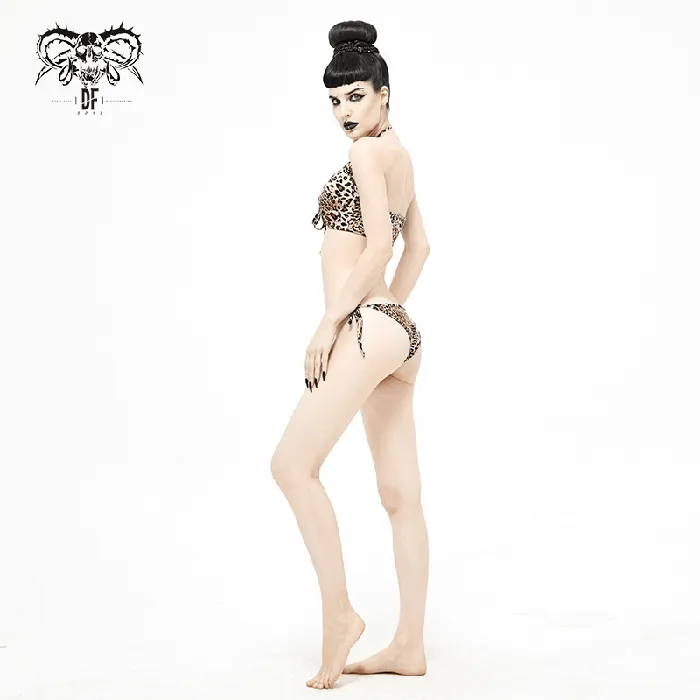 EVEs SECRETS Couples Lace TwoPiece Swimsuit Stylish Animal Print Ladies Bikini