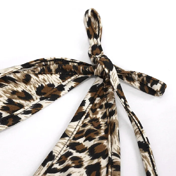 EVEs SECRETS Couples Lace TwoPiece Swimsuit Stylish Animal Print Ladies Bikini