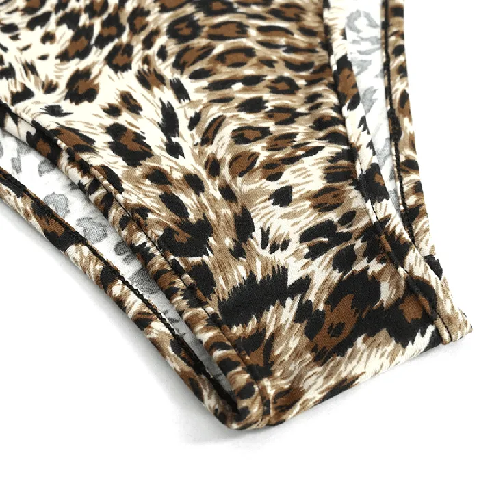 EVEs SECRETS Couples Lace TwoPiece Swimsuit Stylish Animal Print Ladies Bikini