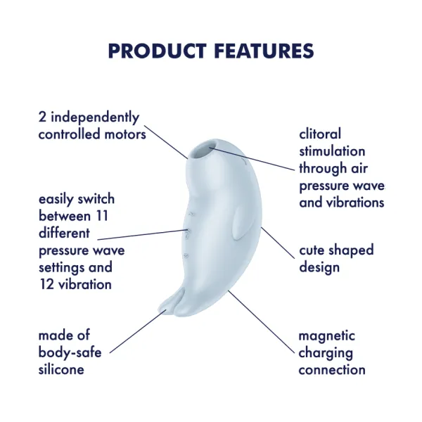 Vibrators Satisfyer Satisfyer Seal You Soon Rechargeable Double Air Pulse Vibrator