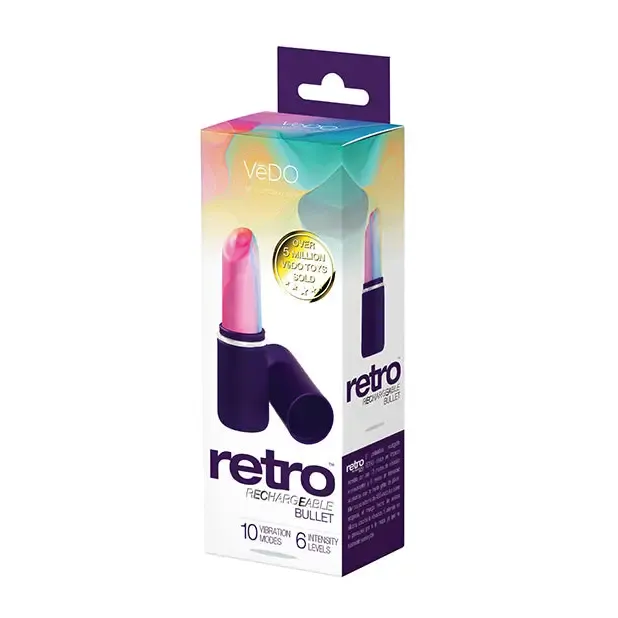 Vibrators Vedo Retro Rechargeable Bullet Lip Stick Vibe VDO Vibrators Vedo Retro Rechargeable Bullet Lip Stick Vibe VDO