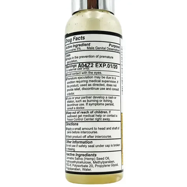 Wet Dreams Inc Body Action Couples Higher Control Climax Control Gel with Hemp Seed Oil 2 oz bottle Wet Dreams Inc Body Action Couples Higher Control Climax Control Gel with Hemp Seed Oil 2 oz bottle