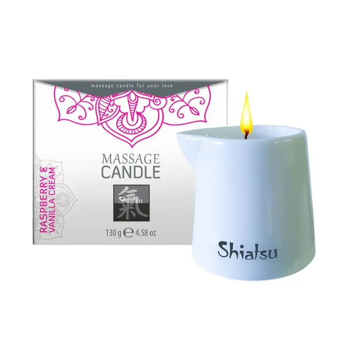 Couples HOT HOT Shiatsu Massage Candle 130g Raspberry Vanilla
