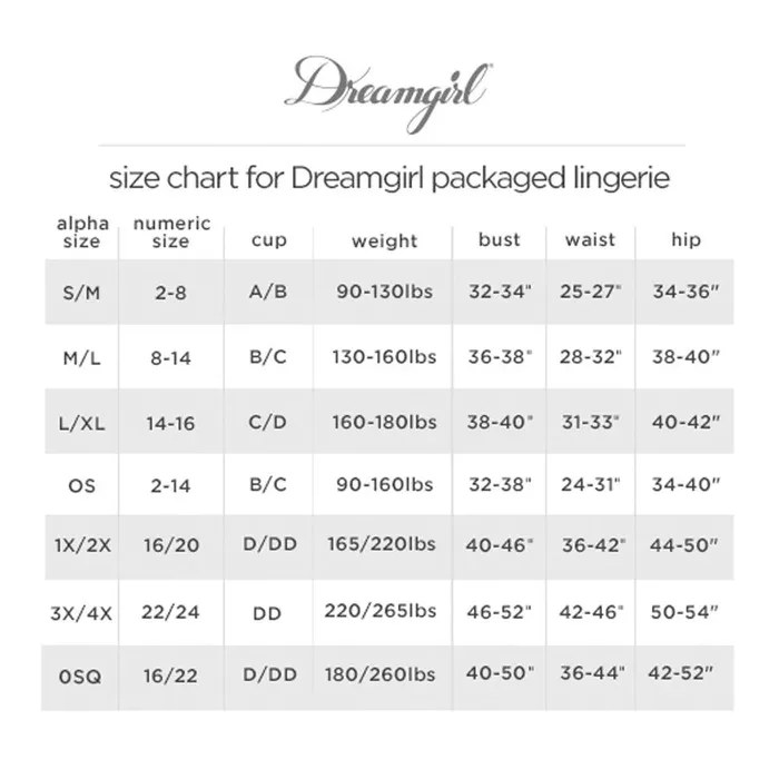 DREAMGIRL Vibrators Dreamgirl Lingerie Teddy 11868