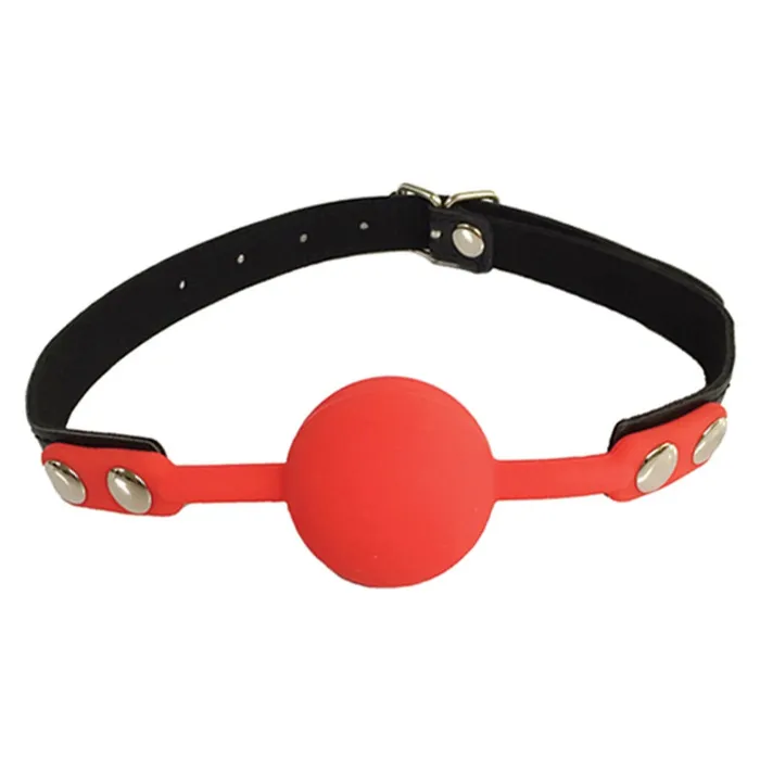 LOVE IN LEATHER Restraints Love In Leather Silicone Ball Gag Red