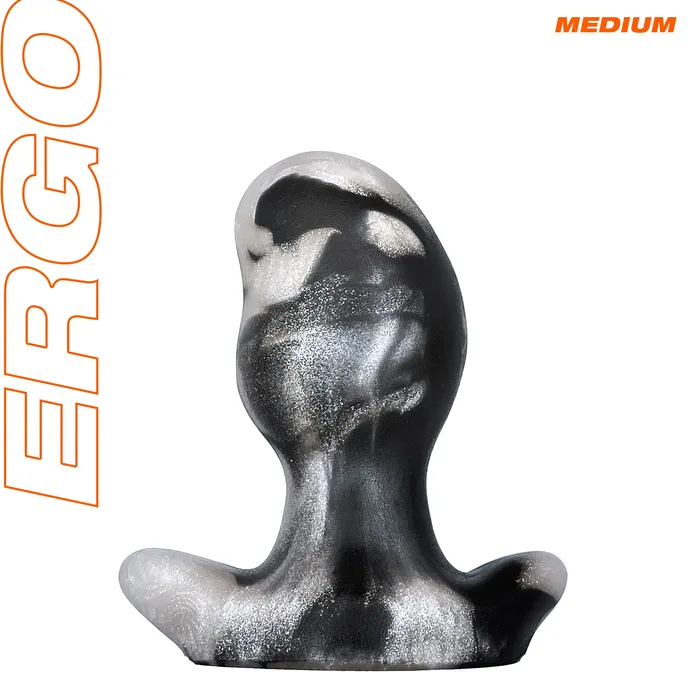OXBALLS Oxballs Ergo Butt Plug Medium Platinum Swirl Male Sex Toys