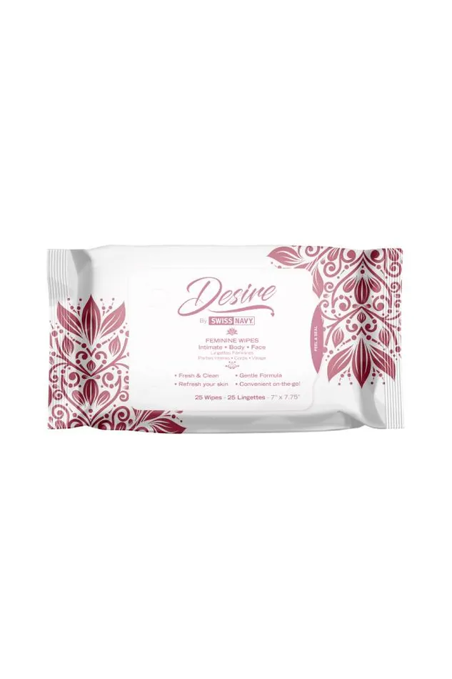 Swiss Navy Swiss Navy Desire Feminine Wipes 25pk Vibrators