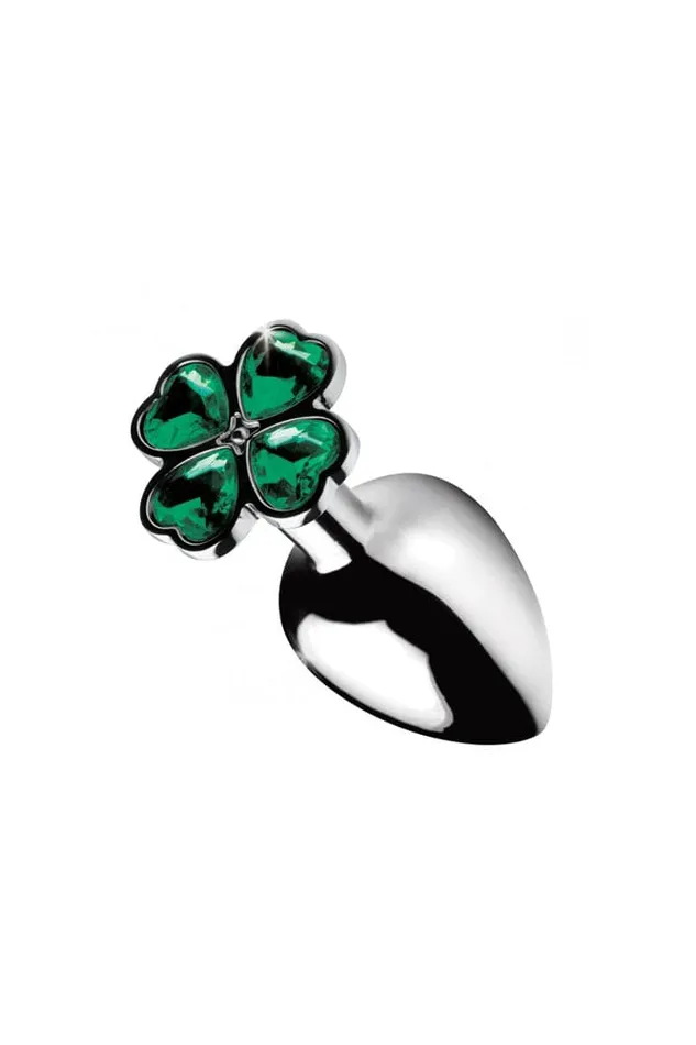 XR Brands Male Sex Toys XR Brands Booty Sparks Lucky Clover Gem Anal Plug Small XR Brands Male Sex Toys XR Brands Booty Sparks Lucky Clover Gem Anal Plug Small