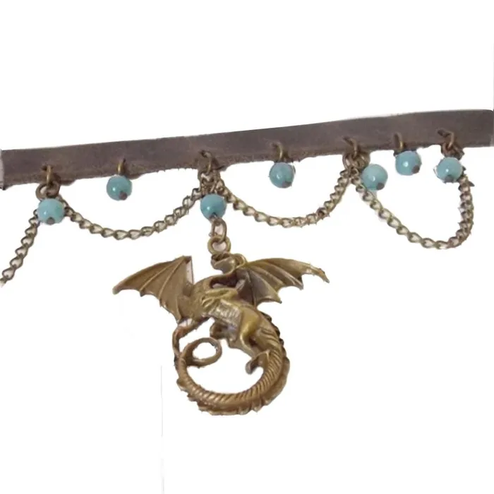 Restraints Cool Dragon Leather Collar Lovegasm