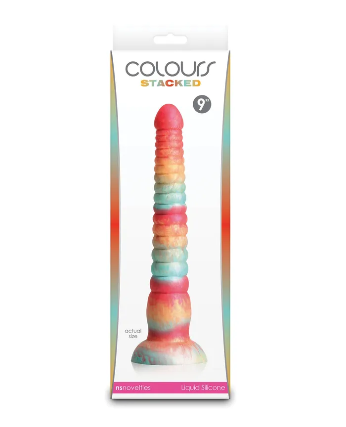 Colours Stacked 9 Dildo RedGold Ns Novelties INC Dildos