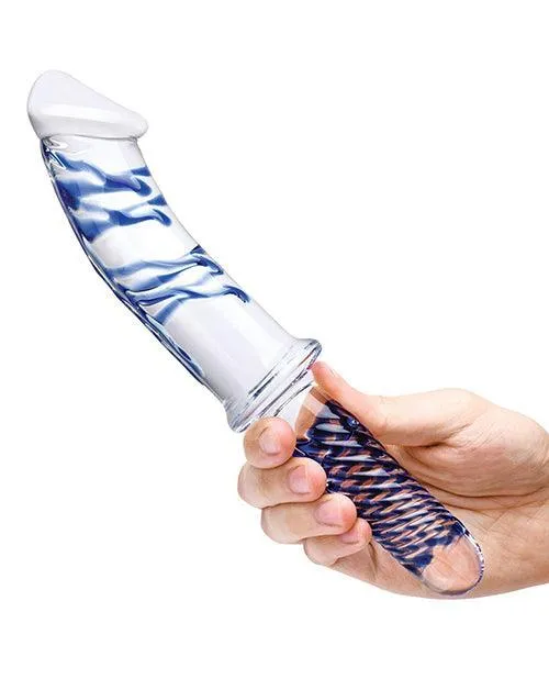 Electric Eel INC Dildos Glas 11 Realistic Double Ended Glass Dildo wHandle Blue Electric Eel INC Dildos Glas 11 Realistic Double Ended Glass Dildo wHandle Blue
