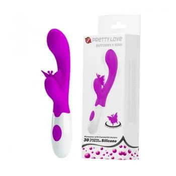 Vibrators Pretty Love Butterfly Kiss Rabbit Vibrator Pink Pretty Love