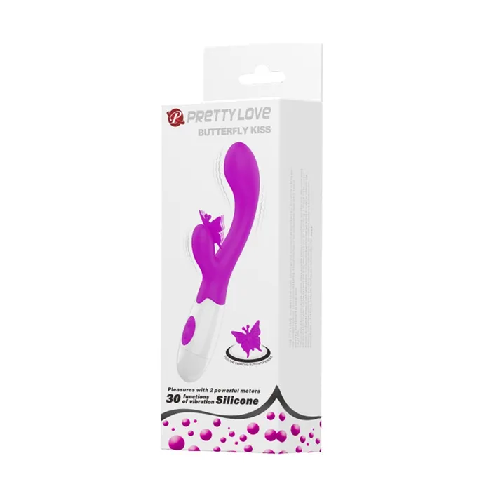 Vibrators Pretty Love Butterfly Kiss Rabbit Vibrator Pink Pretty Love