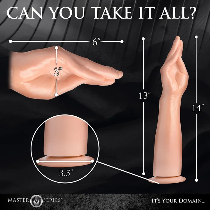 Dildos Master Series The Fister Hand and Forearm Dildo Light