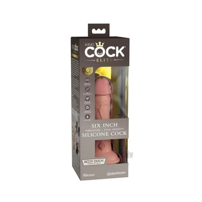 Pipedream King Cock Elite Vibrating Silicone Dualdensity Cock 6 In Light Female Sex Toys Pipedream King Cock Elite Vibrating Silicone Dualdensity Cock 6 In Light Female Sex Toys