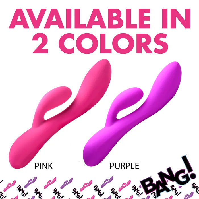 Vibrators 10X Flexible Silicone Rabbit Pink Bang
