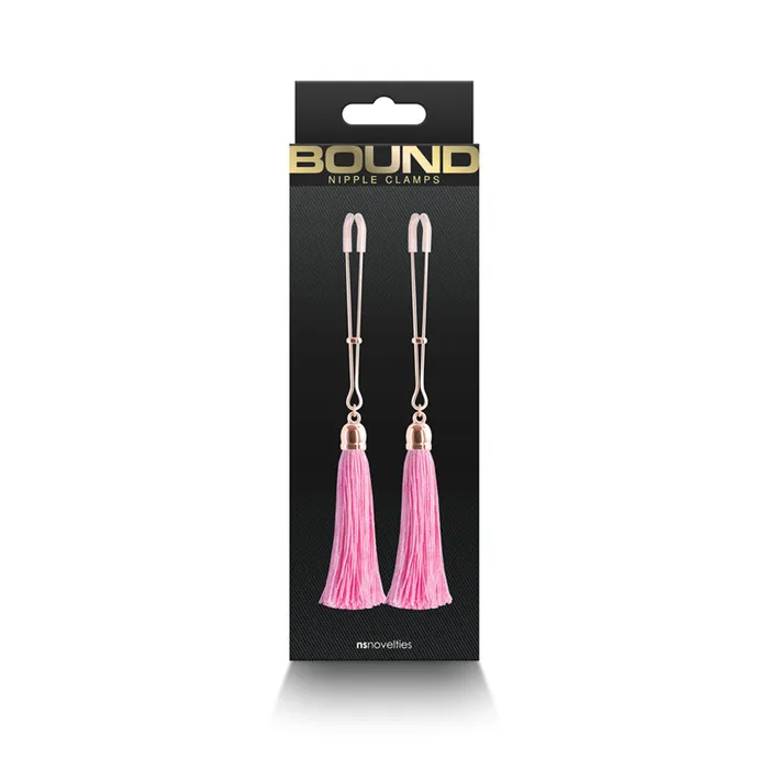 Vibrators Bound Nipple Clamps T1 Pink New Sensations Novelties Inc