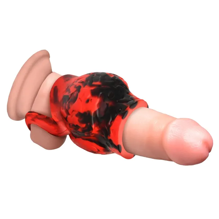Creature Cocks Hell Hound Silicone Penis Sleeve Ball Stretcher Red Black Medium Creature Cocks Male Sex Toys Creature Cocks Hell Hound Silicone Penis Sleeve Ball Stretcher Red Black Medium Creature Cocks Male Sex Toys