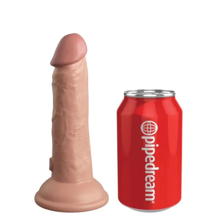 King Cock Elite Vibrating Dual Density Silicone Dildo Pink 6 Inch King Cock Dildos