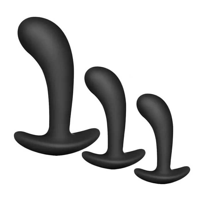 Love Plugs Anal Black Anal Silicone Training Set 3 Piece