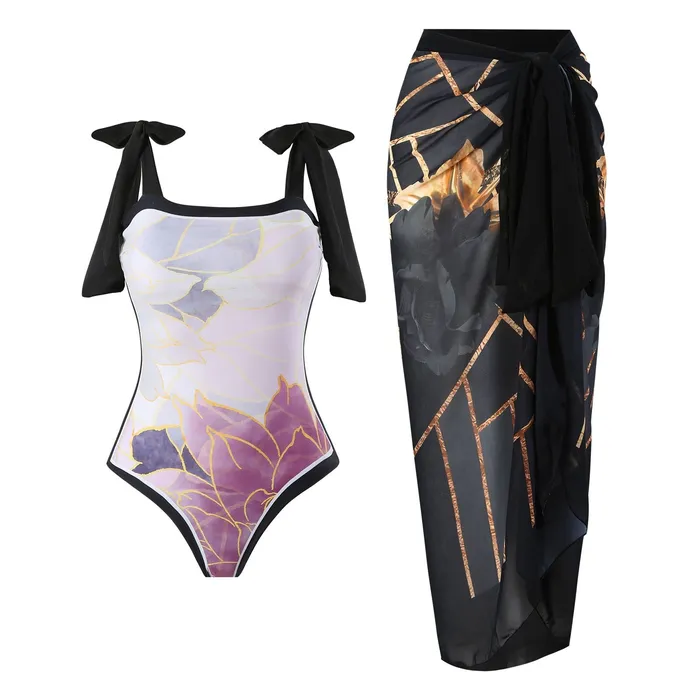 Sinderella Couples Reversible One Piece Black Tie Up Swimsuit With Wrap Around Tie Up Sarong Skirt By Sinderella Sinderella Couples Reversible One Piece Black Tie Up Swimsuit With Wrap Around Tie Up Sarong Skirt By Sinderella