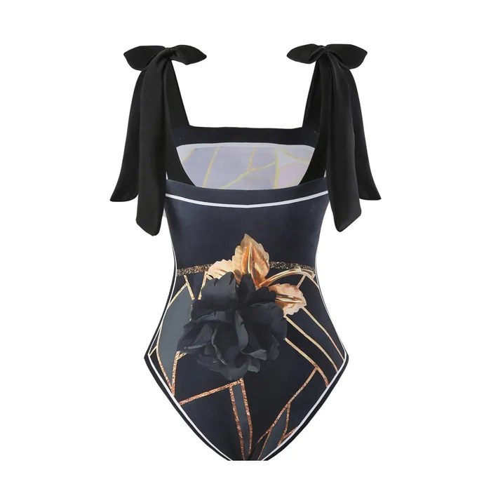 Sinderella Couples Reversible One Piece Black Tie Up Swimsuit With Wrap Around Tie Up Sarong Skirt By Sinderella Sinderella Couples Reversible One Piece Black Tie Up Swimsuit With Wrap Around Tie Up Sarong Skirt By Sinderella
