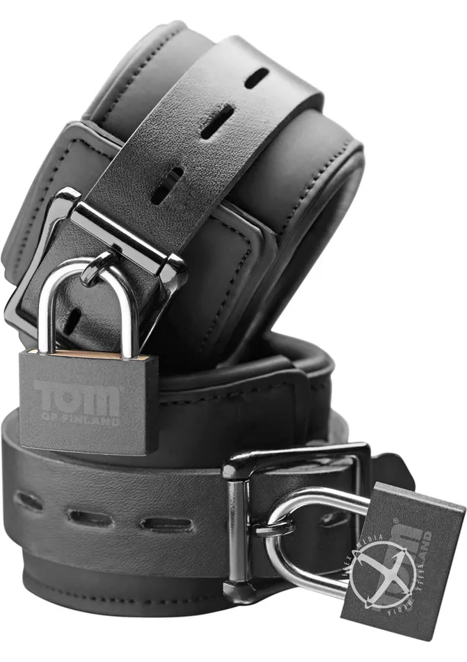 TOM OF FINLAND Tom Of Finland Neoprene Wrist Cuffs with Locks Couples