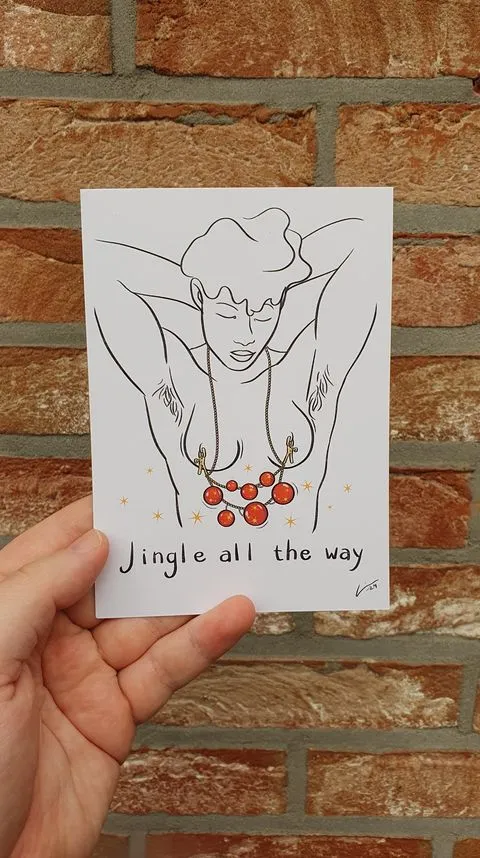 Art by Vaula Jingle All The Way Card Dildos
