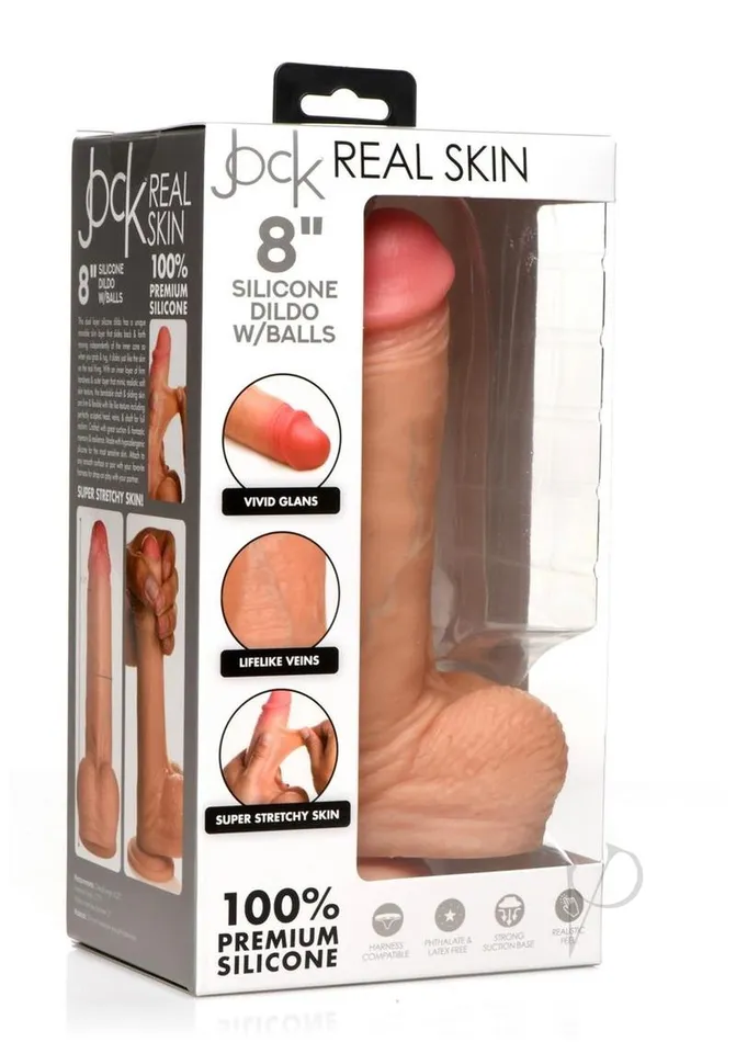 Jock Dildos Jock Real Skin Silicone Dildo with Balls