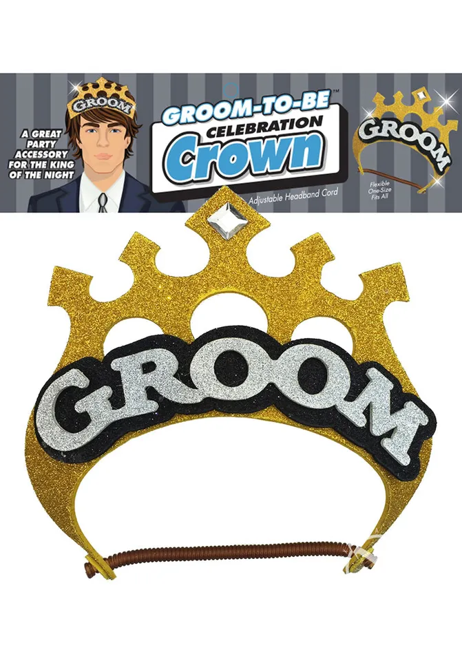 Vibrators Sashes and Wearables GroomToBe Celebration Crown