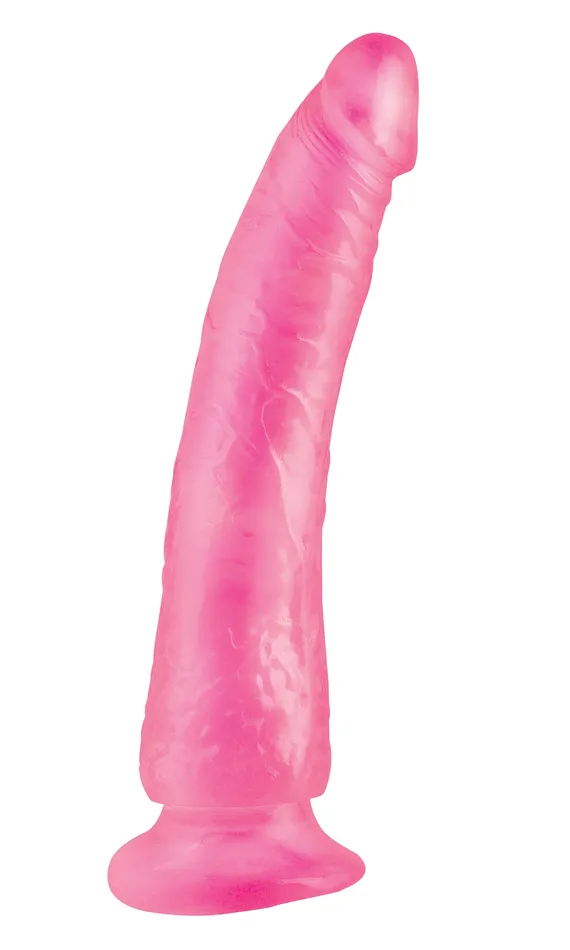Basix Rubber Works Slim 7 Inch With Suction Cup Pink Pipedream Dildos