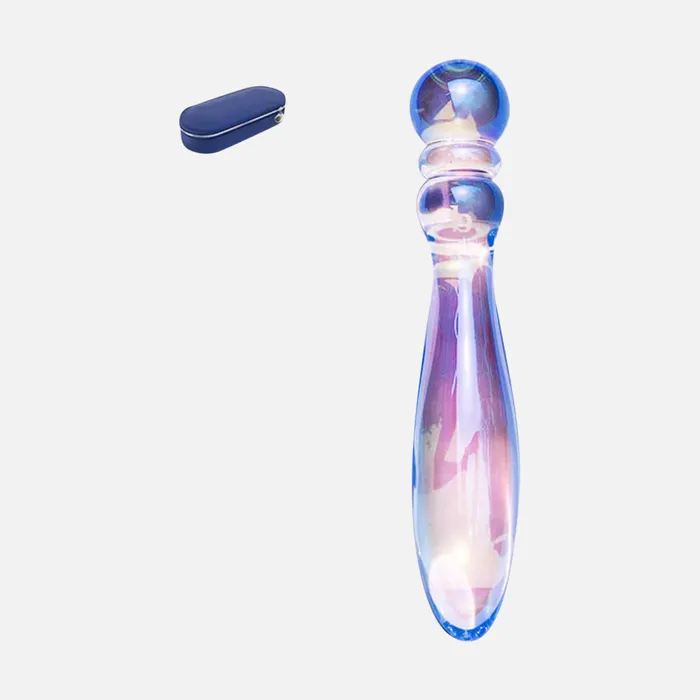 Biird Dildos Cecii Beaded Glass Dildo Purple
