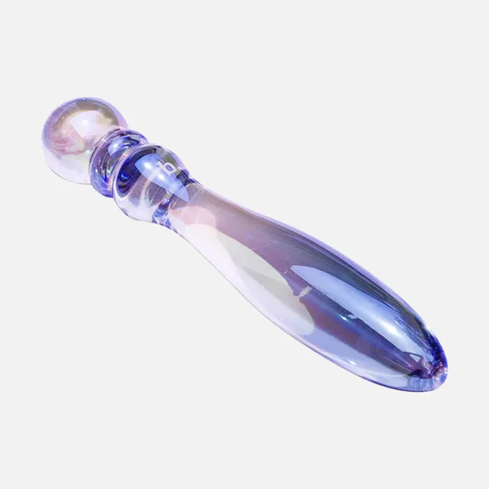 Biird Dildos Cecii Beaded Glass Dildo Purple