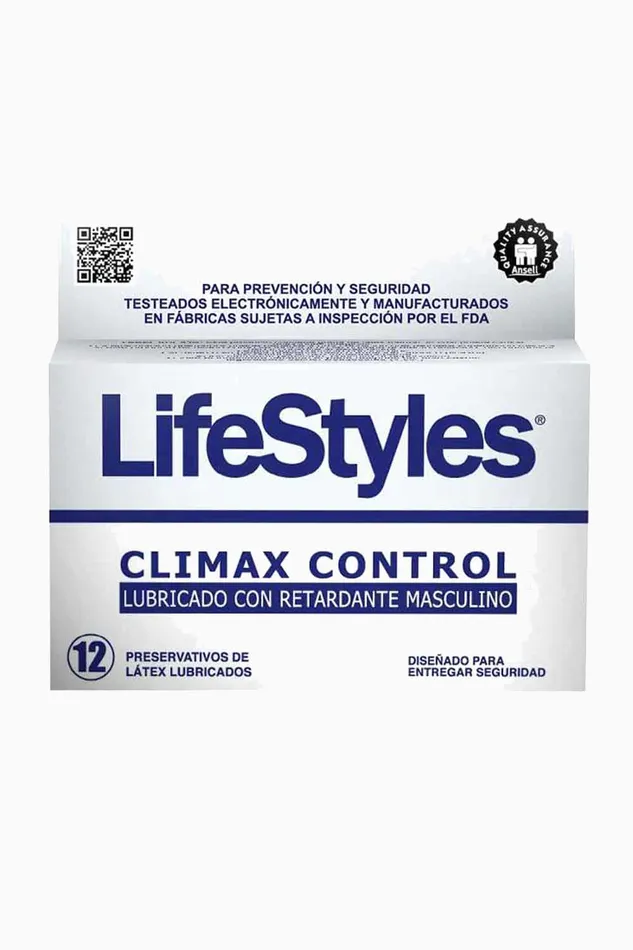 CLIMAX CONTROL Condones con Retardante Lifestyles x12 Prater Female Sex Toys CLIMAX CONTROL Condones con Retardante Lifestyles x12 Prater Female Sex Toys