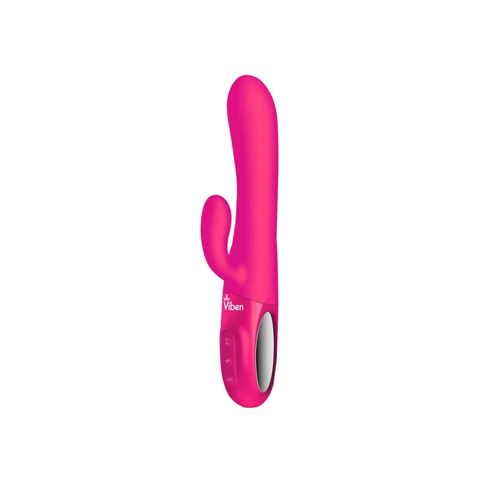 Hypnotic Hot Pink Thrusting Rabbit With Swinging Clitoral Stimulator Viben Vibrators