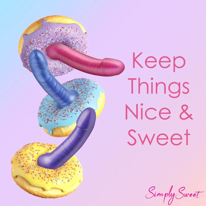 Simply Sweet Dildos Simply Sweet Metallic Silicone Dildo Pink Simply Sweet Dildos Simply Sweet Metallic Silicone Dildo Pink