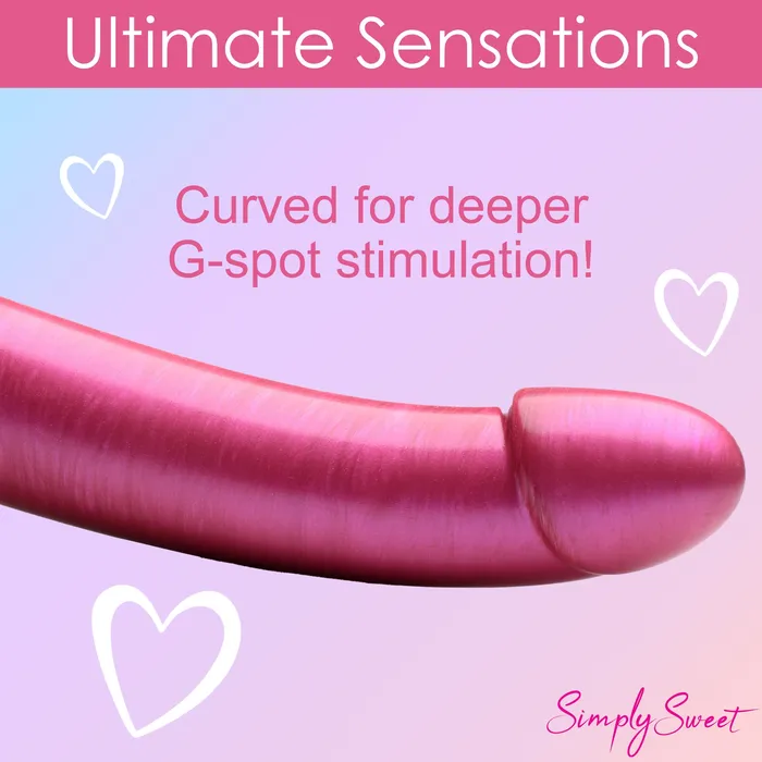Simply Sweet Dildos Simply Sweet Metallic Silicone Dildo Pink Simply Sweet Dildos Simply Sweet Metallic Silicone Dildo Pink