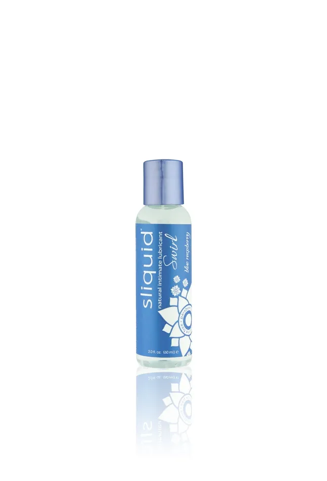 Sliquid Vibrators Naturals Swirl Blue Raspberry 20 Fl Oz 59 ml
