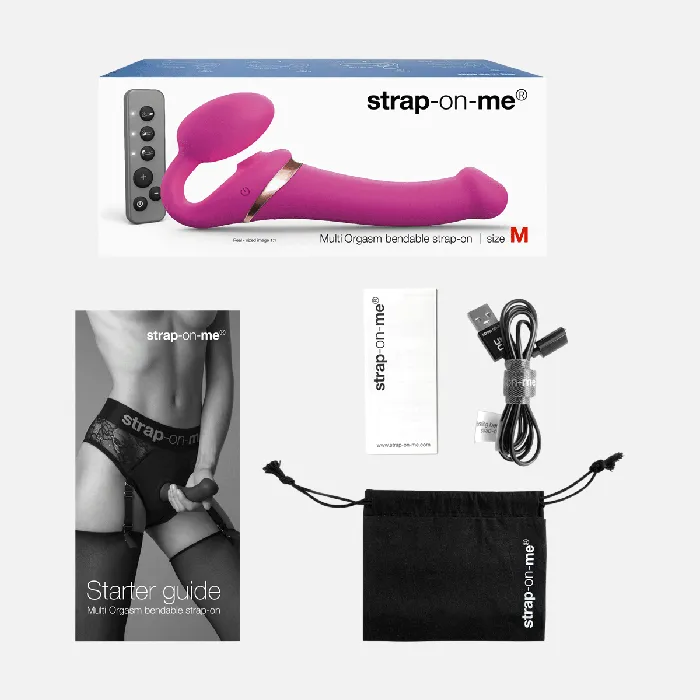 Strap On Me Vibrators MultiOrgasm Bendable Strap Sml On Fuchsia Strap On Me Vibrators MultiOrgasm Bendable Strap Sml On Fuchsia