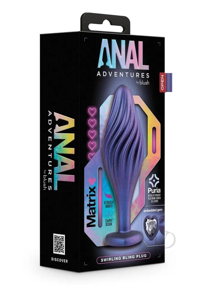 Anal Adventures Matrix Swirling Bling Silicone Plug Sapphire Blue Anal Adventures Anal Anal Adventures Matrix Swirling Bling Silicone Plug Sapphire Blue Anal Adventures Anal