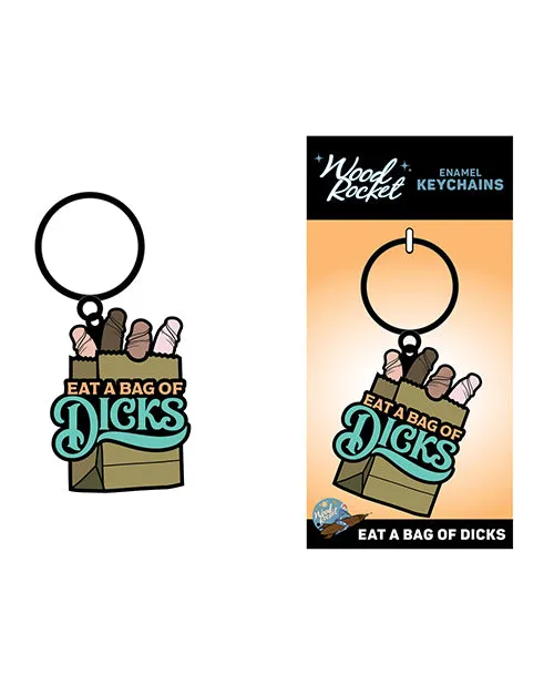 Anal Eat a Bag of Dicks Keychain Multicolor Wood Rocket Anal Eat a Bag of Dicks Keychain Multicolor Wood Rocket