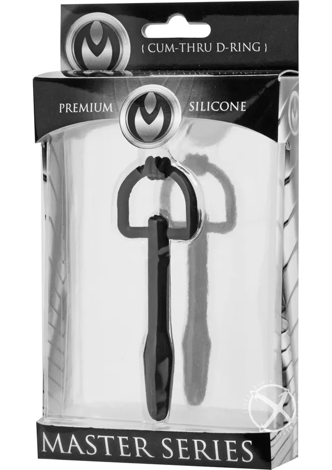 Anal Master Series Master Series The Hallows CumThru DRing Penis Plug Black Anal Master Series Master Series The Hallows CumThru DRing Penis Plug Black