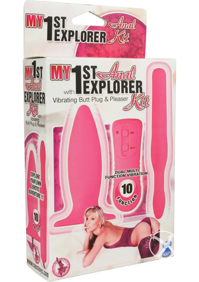 Anal My 1st Anal Explorer Kit Vibrating Butt Plug and Explorer with Wired Remote Control Pink My 1st Anal My 1st Anal Explorer Kit Vibrating Butt Plug and Explorer with Wired Remote Control Pink My 1st